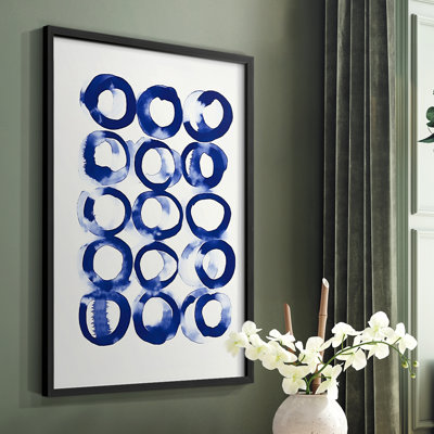 Abstrait, reproduction encadrée, prêt à accrocher
