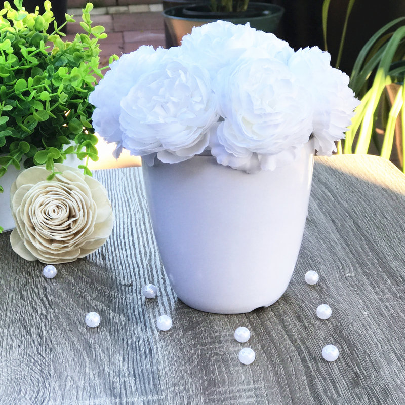 Dissimulateurs de fleurs en pot pivoines, Blanc