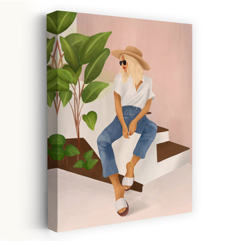 Art contemporain, plante abstraite, art contemporain, H 24 po x l 16 po
