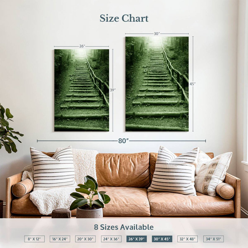 Lilie Forest Staircase, 45" H x 30" W