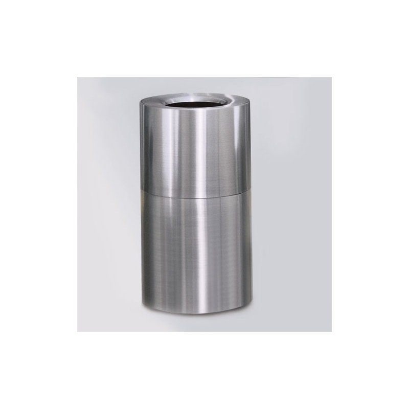 Poubelle designer 35 gallons designer, Aluminium satiné