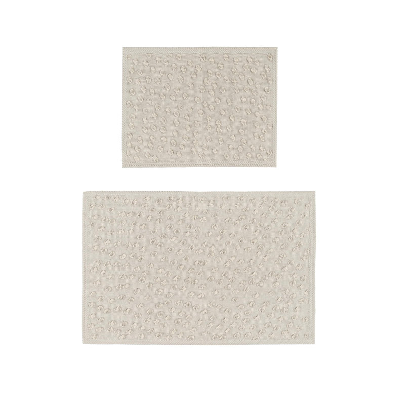 GRECA 100% COTTON Non-Slip Set, Cream Polka Dots