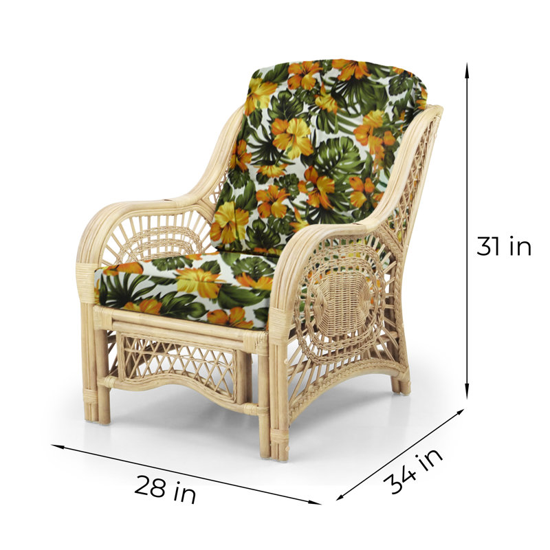 Fauteuil capitonné de 28 po de largeur