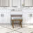 Keane  Backless Wood Vanity Stool