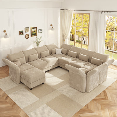 Braedynn Upholstered Curved Sectional Right Hand Facing