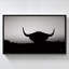 "Bull Set BW Crop" par Nathan Larson, reproduction sur toile dans un cadre flottant-110964968-110964973