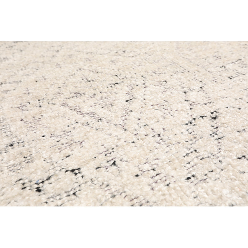 Tapis unique noué à la main ivoire de 8 pi x 10 pi Annya