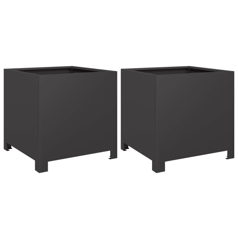 Planter Box, 40cm H x 40cm W x 40cm D, Black
