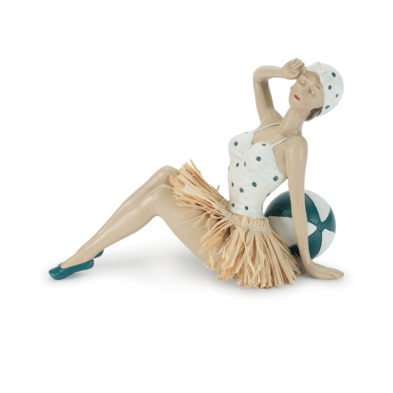 Retro Beach Babe Figurine (Set of 2)