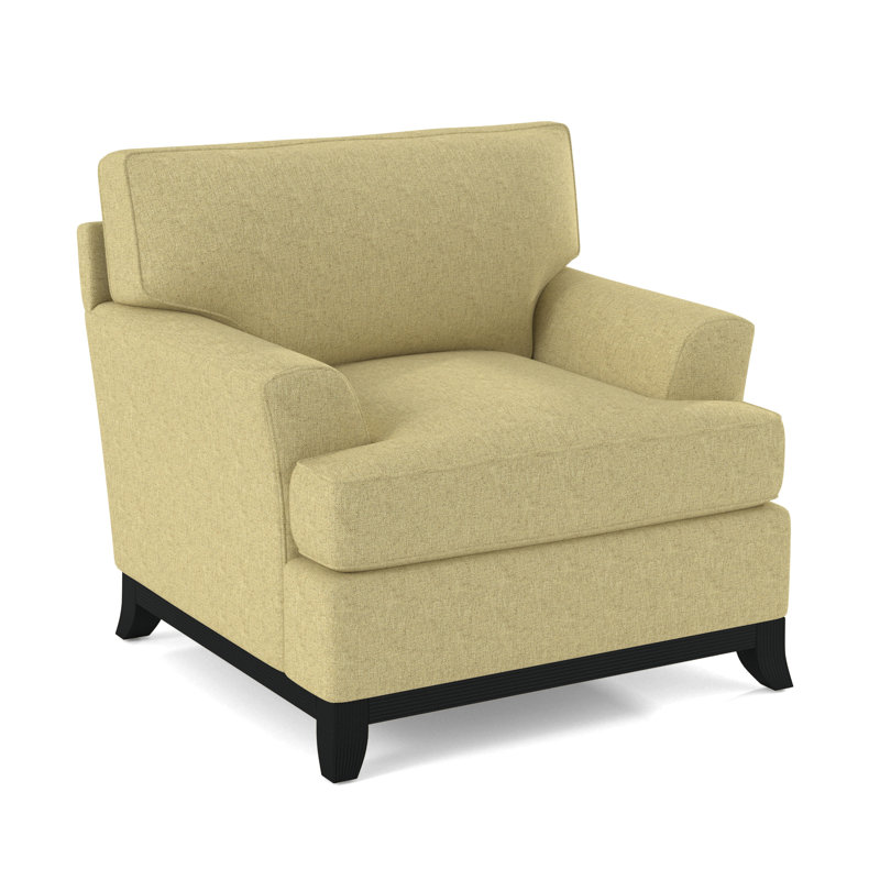 Oaks Way Armchair, Black, White Performance Fabric; 0851-94