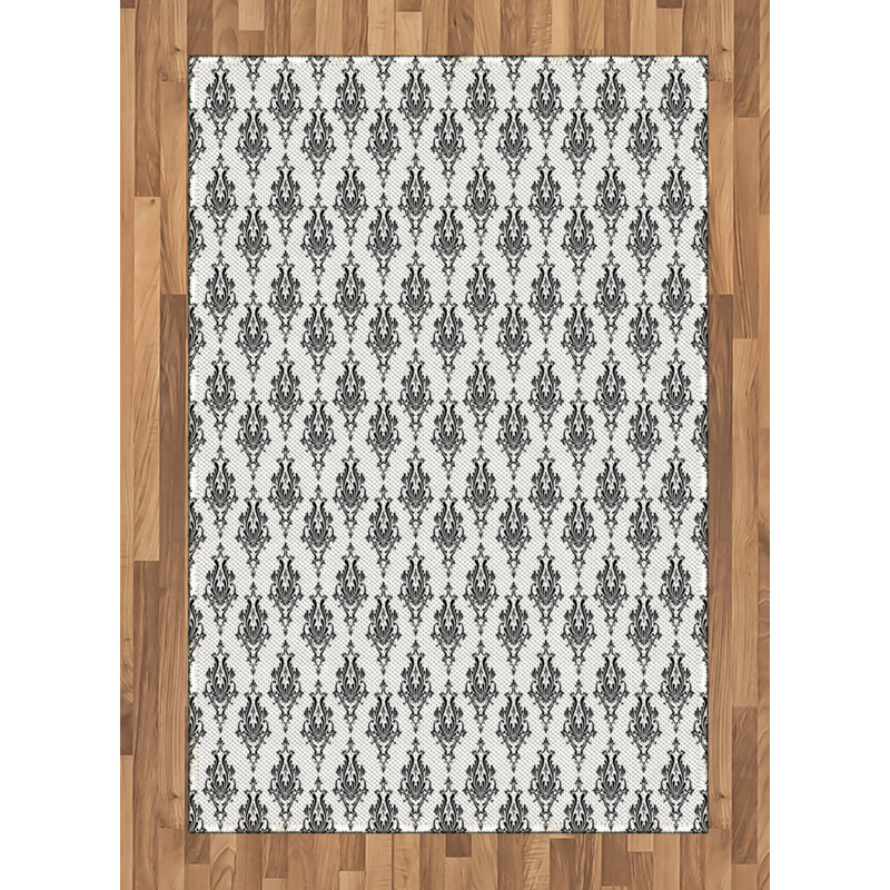 Tapis décoratif rétro en fibres à haute densité, Rectangle— 4 pi x 5 pi 8 po