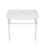 Évier de console l 31 po x H 33 po Valencia, perçage de robinet 8 po, chrome-118375677-118375675