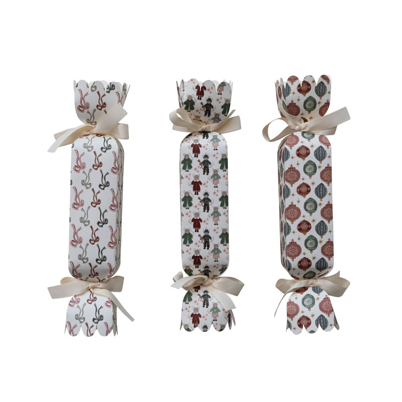 Boîte-cadeau en papier avec motif des Fêtes