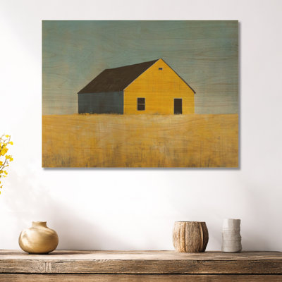 Grange Golden Field - Décoration murale en bois de style ferme