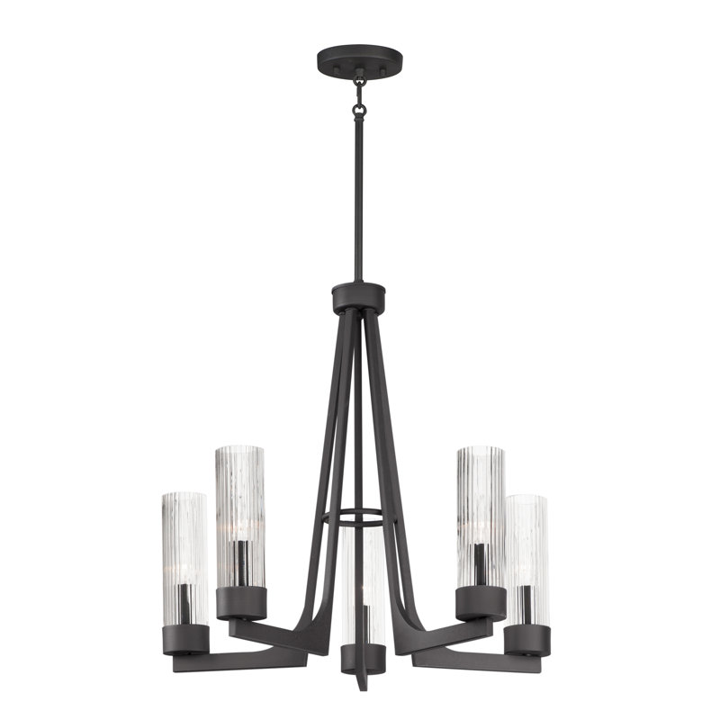 Lustre cylindrique à 5 lumières Edivaldo