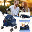 Poussette pliable pour animaux de compagnie (bleu)-122515917