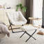 Upholstered Faux Fur With Footstool Butterfly Chair-537738402