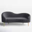 Causeuse courbée en velours 67 po Shurtz-273919164