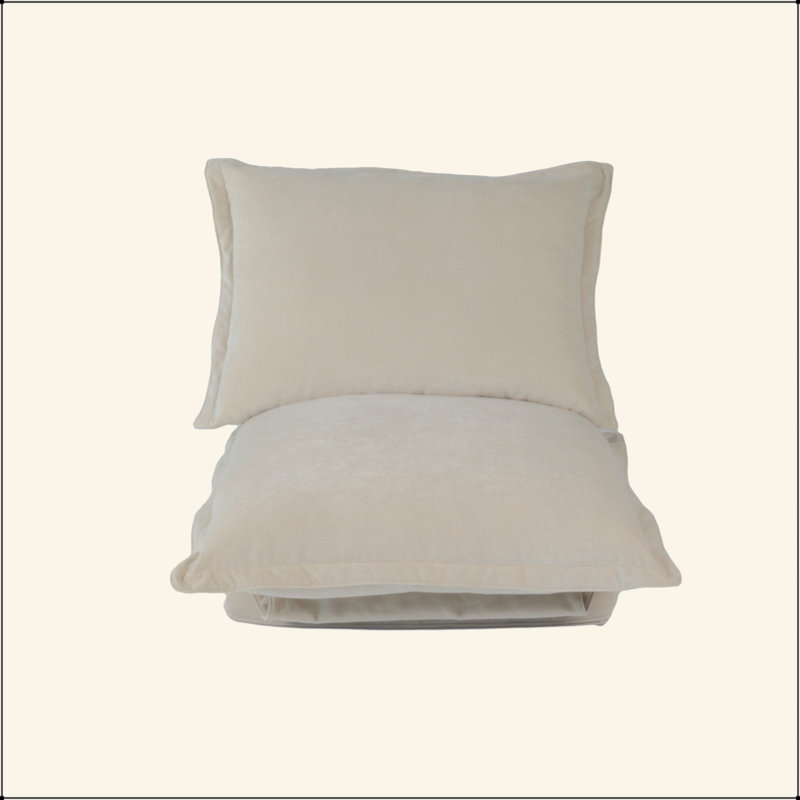Convertible Flip Chair: Floor Sofabed With Adjustable Backrest Andpillows, Antique Gray