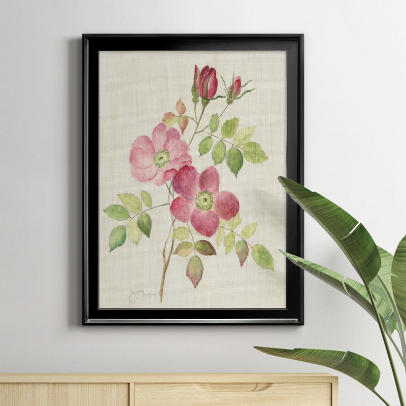 «Dusty Rose I», peinture sur toile encadrée, Noir, H 22,5 po x l 30,5 po x P 1,5 po