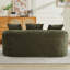 Olive courbé, petite chenille avec 3 coussins, mousse à mémoire de forme, sans assemblage, pour animaux de compagnie, poids de 300 lb, siège profond pour espaces, assemblage requis, rembourrage en mousse, capacité, appartement-133534401