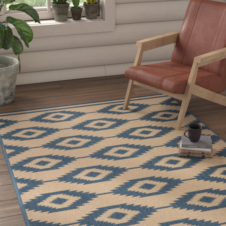 Lollar Blue/Cream Area Rug