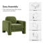 Gabriel Modern 91CM Wide Curved Chenille Armchair-1173541008