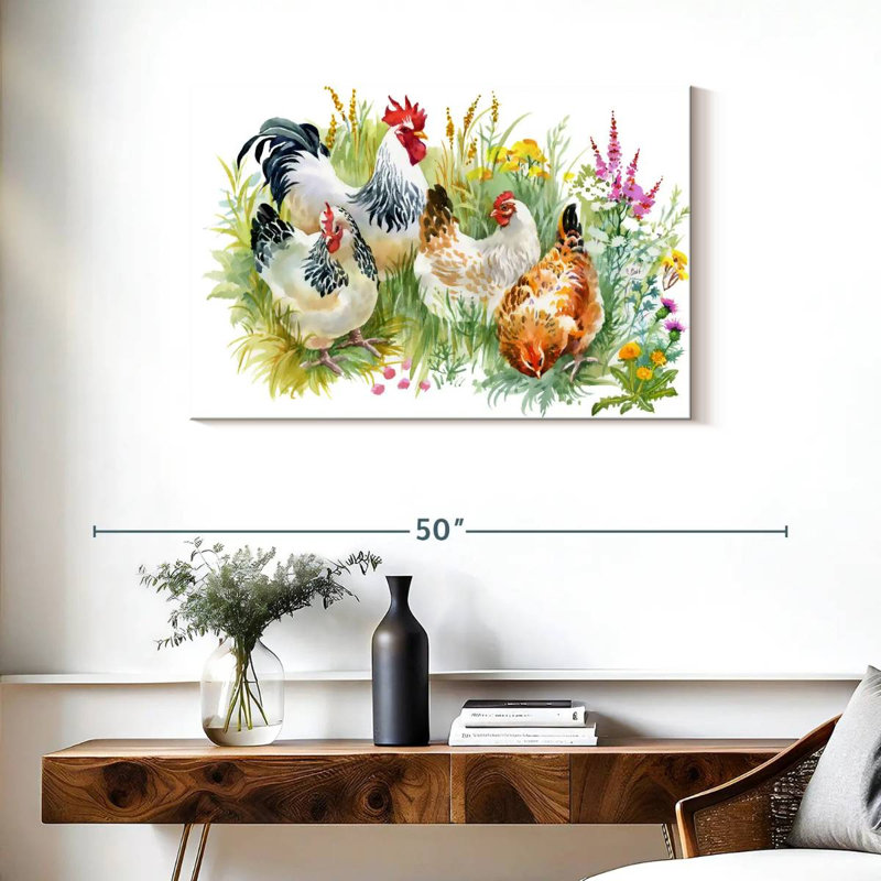 Brampt Chicken Posse, 24" H x 36" W