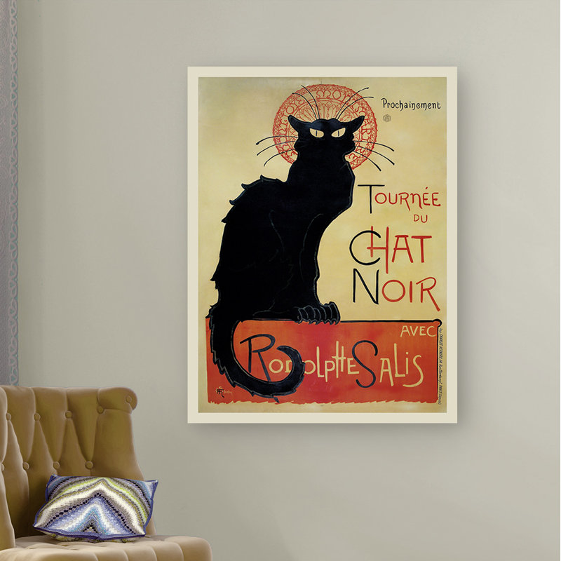 Tournée Du Chat Noir by Théophile Alexandre Steinlen - Wrapped Canvas Print, 80cm H x 60cm W x 4cm D