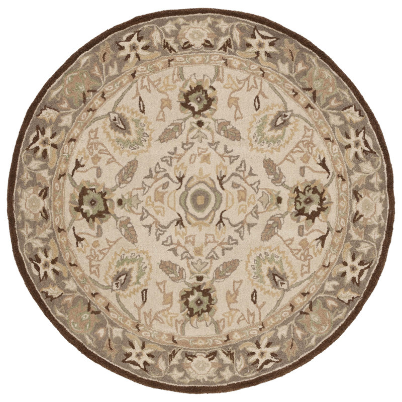 Tingley Hand Tufted Wool Oriental Rug, Round 8'