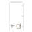 36" x 80"  Right Hand White MDF Door Frame with Silver Hinges and Lever Handle