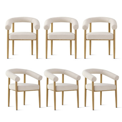 Ensemble de 6 chaises de salle à manger Boucle avec accoudoirs