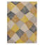 Rhythm Geometric Area Rug in Gray/White/Yellow-76019391
