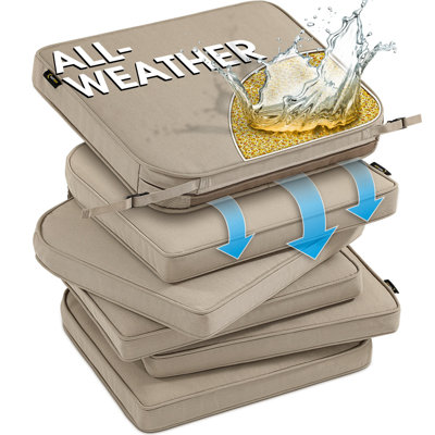 SUNROX All-Weather Outdoor Chair Cushion by Latitude Run