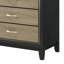 Commode de chambre à 5 tiroirs noire