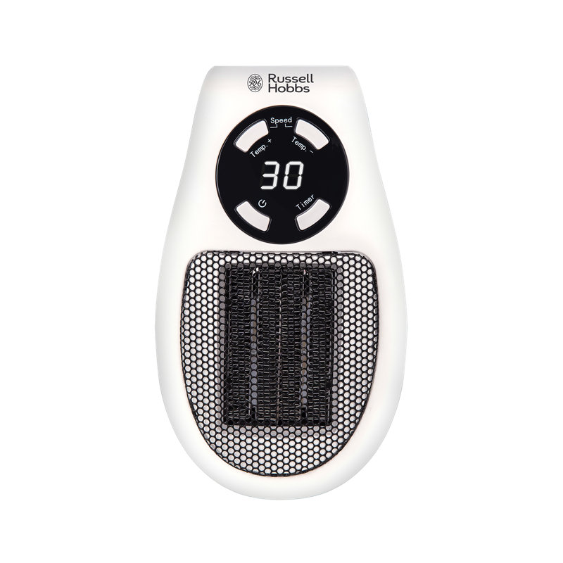 Russell Hobbs RHPH2001 500W Ceramic Plug-in Heater, White