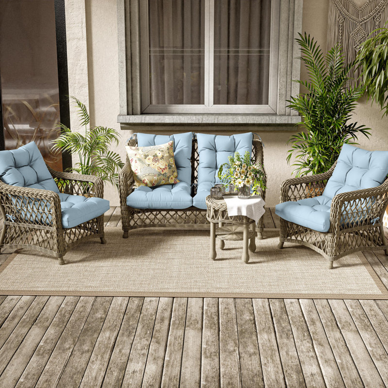 Outdoor/Indoor Seat / Back Cushion, Sky Blue