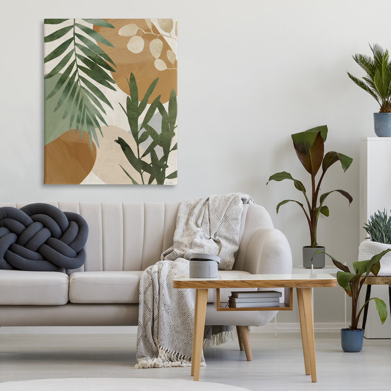 Toile des feuilles tropicales du sud-ouest, design par Amber Sterling, H 30 po x l 24 po