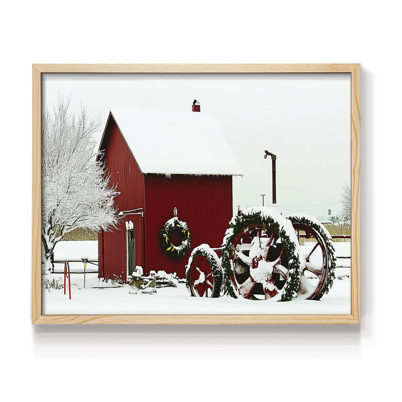 «Chirstmas Art» -XVI - reproduction encadrée - réarmable, H 8 po x l 10 po, Naturel