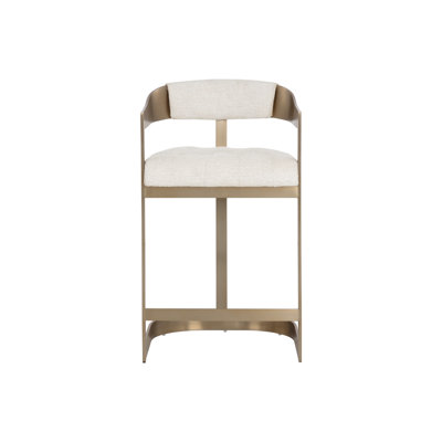 Beaumont Upholstered Bar Stool with Metal Frame