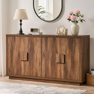 Buffet buffet avec 4 portes et tablettes - crédence en bois