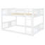 Lit double superposé au-dessus en blanc - Fabrication en bois de pin massif, rehausse le décor de la chambre à coucher, est livré avec et garde-corps-186663040