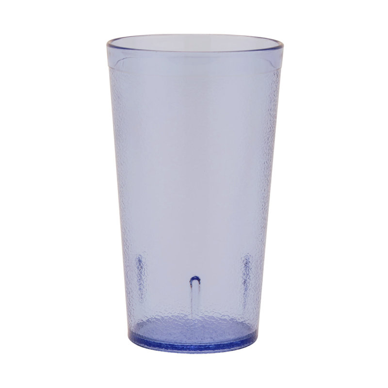 GE Gobelets de restaurant robustes en plastique, 12 onces, bleu (ensemble de 12)