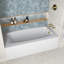 Baignoire en alcôve droite en acrylique blanc brillant avec drain extérieur Streamline 60 po x 30 po Streamline-101699346