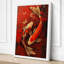 Dance of Golden Koi Japandi - Wrapped Canvas-442384038-442384045