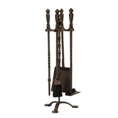 Ensemble d'outils de foyer en acier Linly