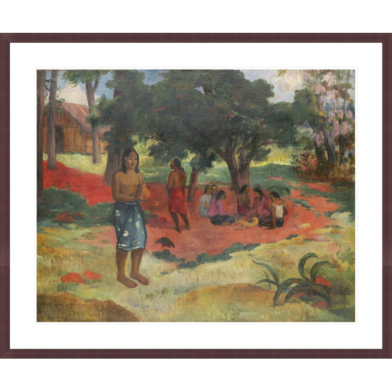 Parau Parau (Whispered Words) par Paul Gauguin - Estampe numérique encadrée, H 33,5 po x l 40,31 po