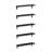 17" X 4.5" Floating Wall Bookshelves, Real Wooden Shelves, Hanging Shelves For Wall, Decorative Shelves For Living Room And Office Supplies, Farmhouse & Rustic Decor, Home Organization, Black, 5 Pcs-1618265587