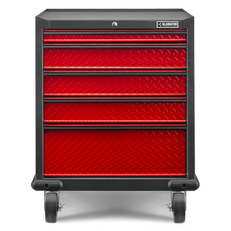 Premier Pre-Assembled Geardrawer, Hammered Granite/Red Tread