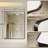 Black Aluminum Framed Rectangle Bathroom Mirror, Vanity Mirror With Tempered Glass-1080911697
